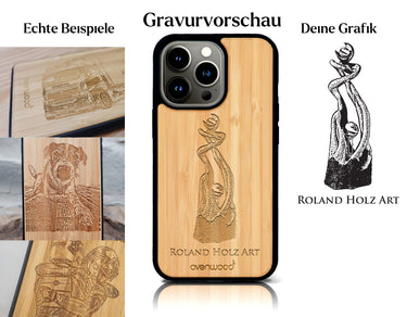 INDIVIDUELL iPhone 15 Pro Bambus-Kunststoff